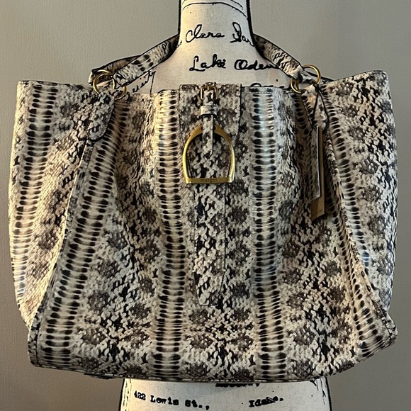 Margot Adele Oversized Python Embossed Leather Tote Bag - Picture 16 of 16